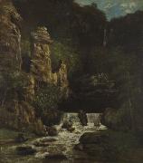 Courbet, Gustave Landscape with Waterfall oil painting artist